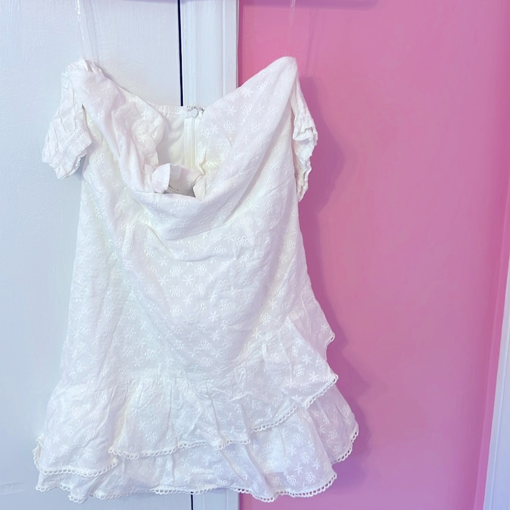 White mini dress